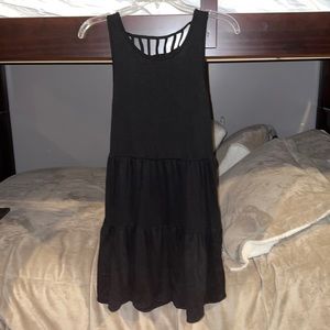 Black Cutout Back Summer dress